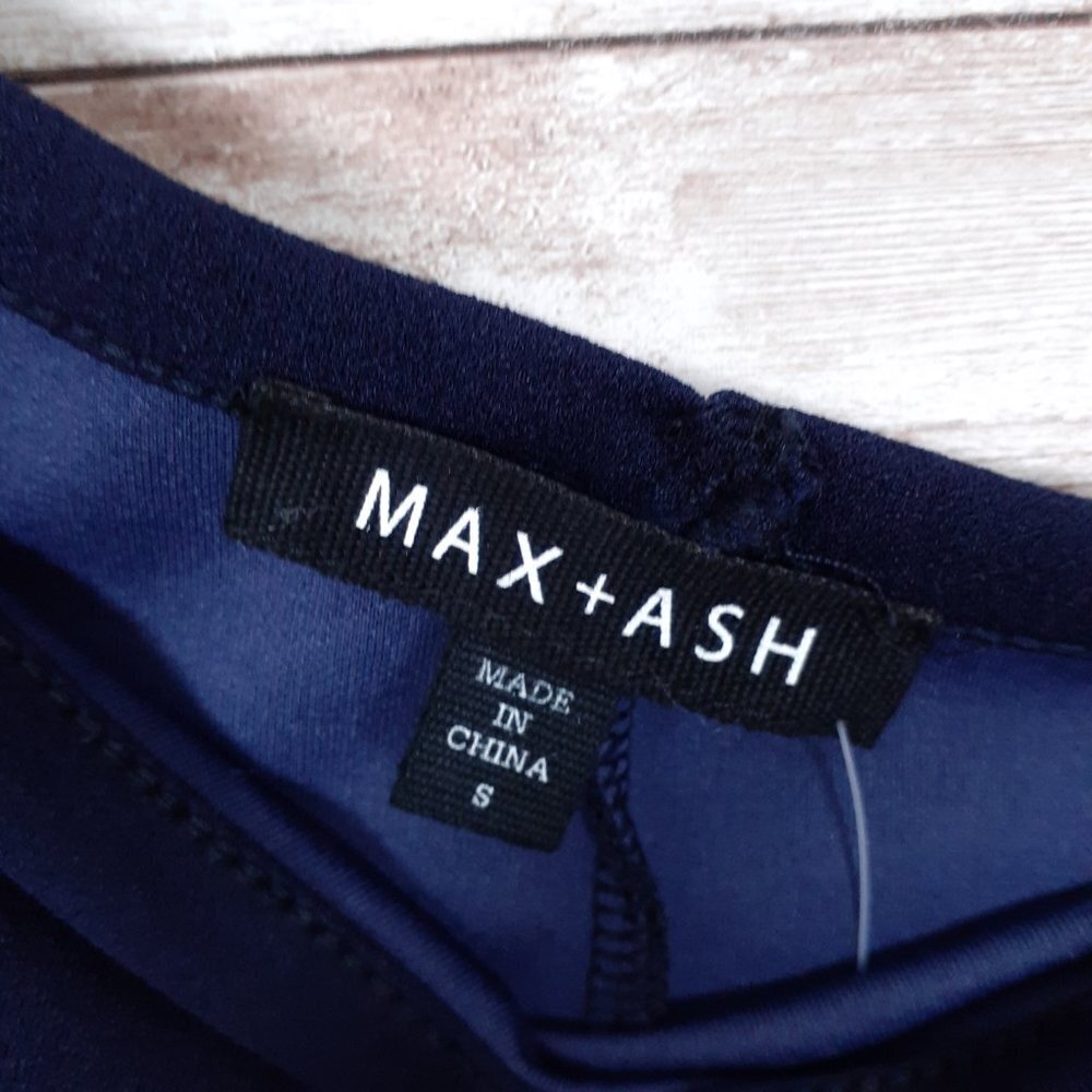 Max & Ash Off Shoulder Dress S Navy Blue 558 - Picture 4 of 7